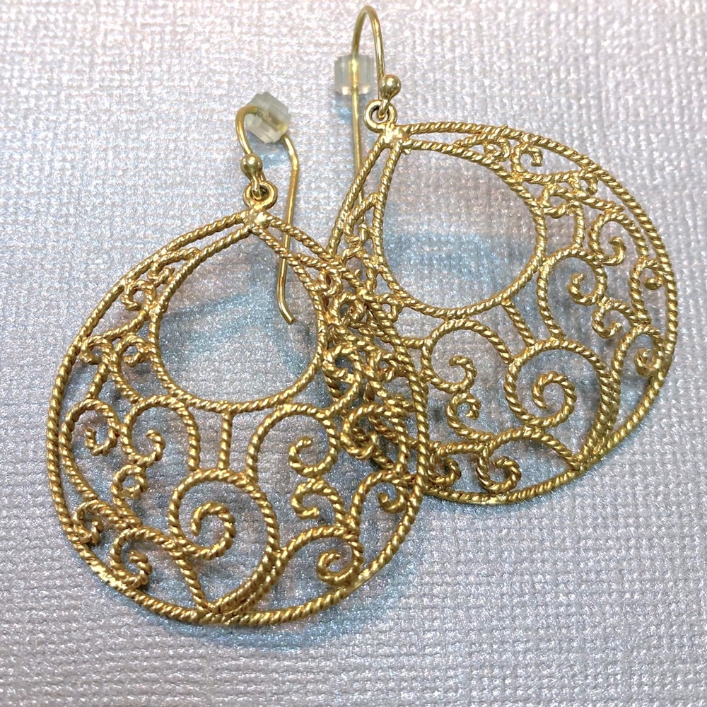 Filigree 14k GP earrings
